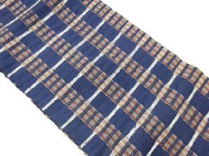 格子模様織出し名古屋帯